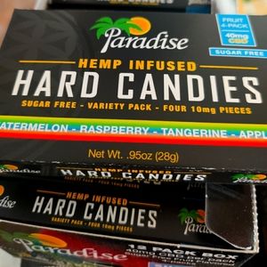 Mini case Hemp Infused Sugar Free Hard Candies Variety Pack (4) 10mg ea = 40mg